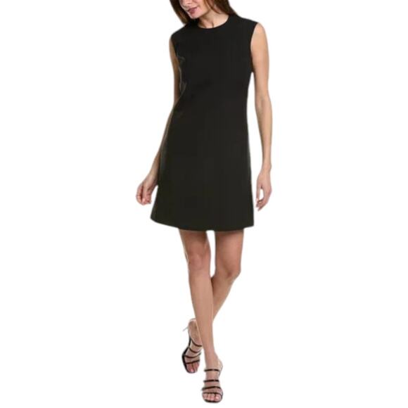 Lafayette 148 New York Black Dress formal Wool Shift Sz 6 (minor defect) - Picture 1 of 14
